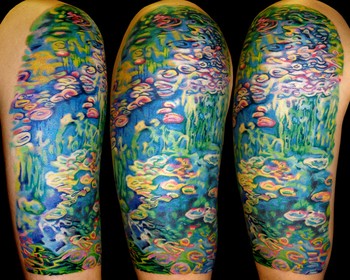 Tattoos - David Page - Monet's Waterlillies